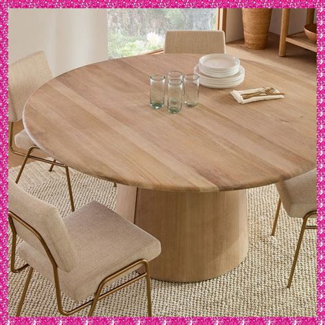 Anton round pedestal dining table 44 48 60 72 large round dining table ...