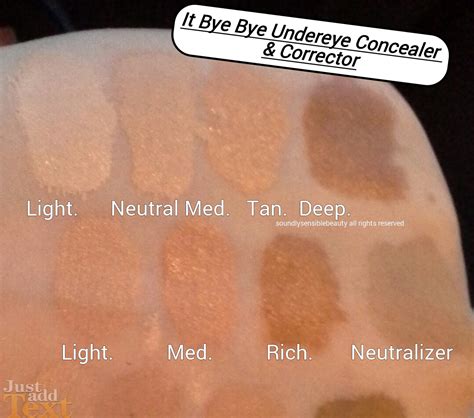 It Bye Bye Under-Eye Concealer & Corrector; Review & Swatches of Shades