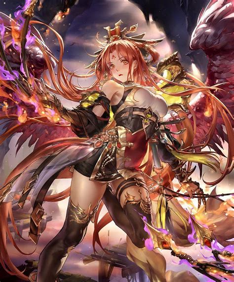 Card: Phoenix Empress | Anime art girl, Anime warrior girl, Anime monsters