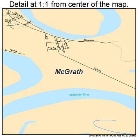 McGrath Alaska Street Map 0246010