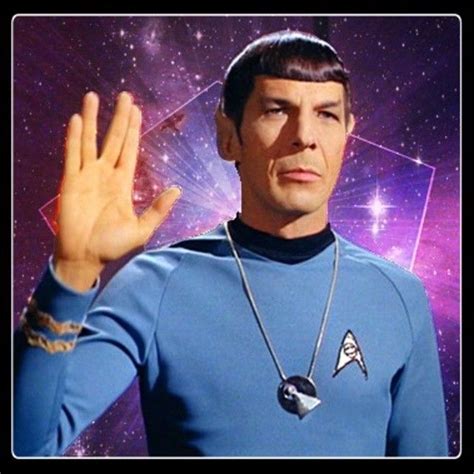 Leonard Nimoy again as Mr. Spock, son of Sarek and giving his Vulcan salute. | Star trek tv ...