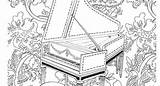 Harpsichord Printable Coloring Pages Sketch Page sketch template