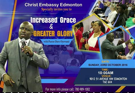 Christ Embassy Edmonton Present Increased Grace & Greater Glory - 105.9 ...