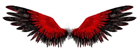 Beautiful magic red black wings drawn with watercolor effect | Adriana ...