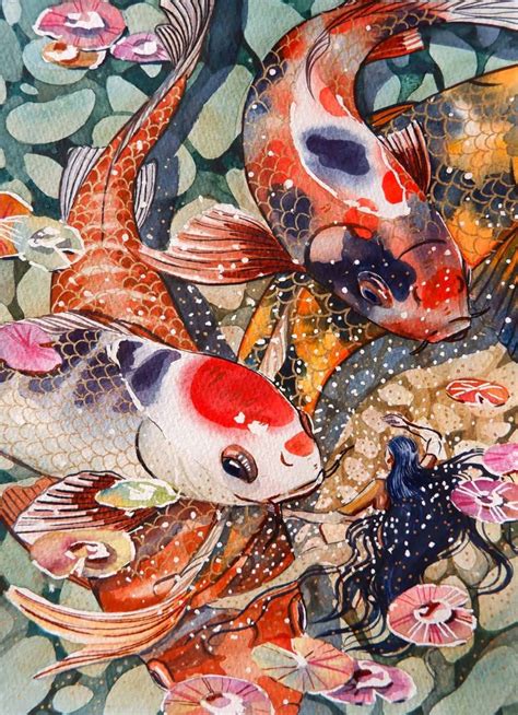 Princess Koi Scales | Koi art, Fish art, Animals artwork