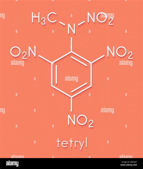 Tetryl explosive molecule. Skeletal formula Stock Photo - Alamy