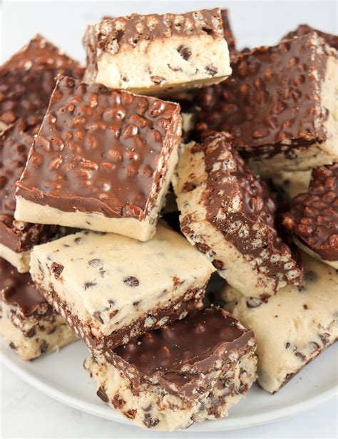 Cookie Dough Chocolate Crunch Bars – Six Vegan Sisters