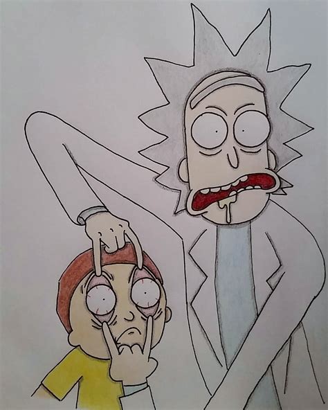 Rick and Morty (pen & colored pencil) : r/rickandmorty