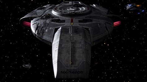 USS Defiant wide shot in One Little Ship made into wallpaper : r/startrek