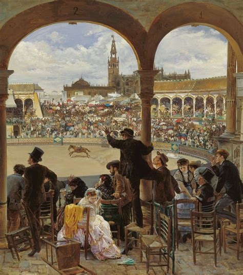 José Jiménez Aranda. Un lance en la plaza de toros, 1870. Colección ...