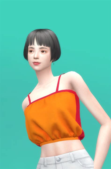 wenzy — [TS4CC] SLEEVELESS TOP Female TS4 Clothing top...