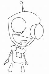 Invader Zim Printable Coloring Pages sketch template