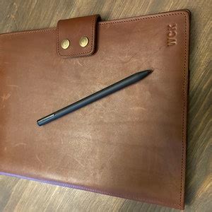 Personalized Kindle Scribe Case Leather With Pen Holder, Tablet & E ...