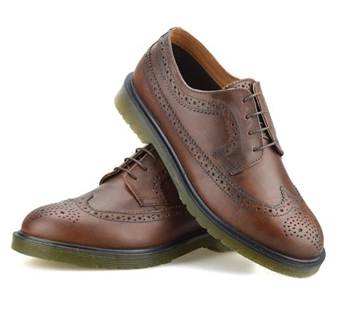 MENS LEATHER BROGUES Casual Smart Lace Up Formal Oxford Work Office ...