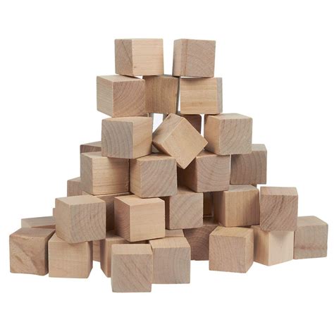 Juvale Small Wooden Craft Cubes - Unfinished Natural Wood / Mini Wooden ...