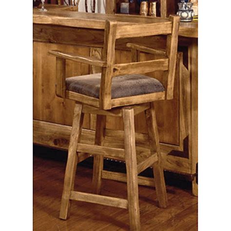 International Furniture 24-Inch Lodge Swivel Counter Stool with Arms ...