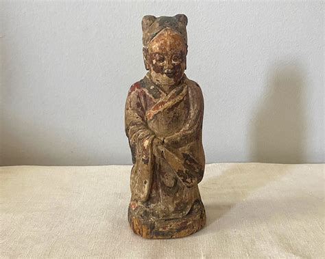 Ming Dynasty Statue Antique Carved Wood Chinese Sculpture - Etsy