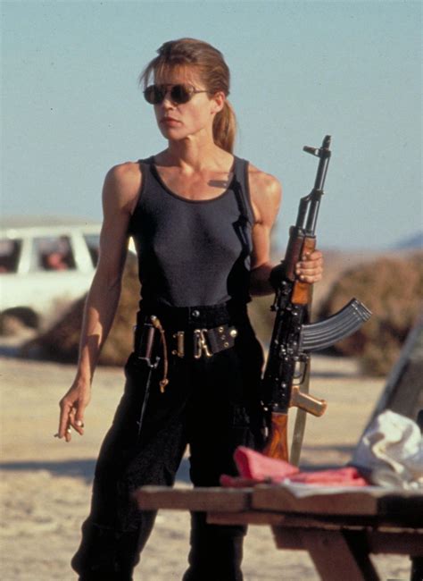 Linda Hamilton as Sarah Connor in Terminator 2 (1991) : r/OldSchoolCool