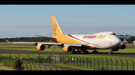 *Rare* Centurion Cargo Boeing 747-400F Takeoff at Prestwick Airport - YouTube