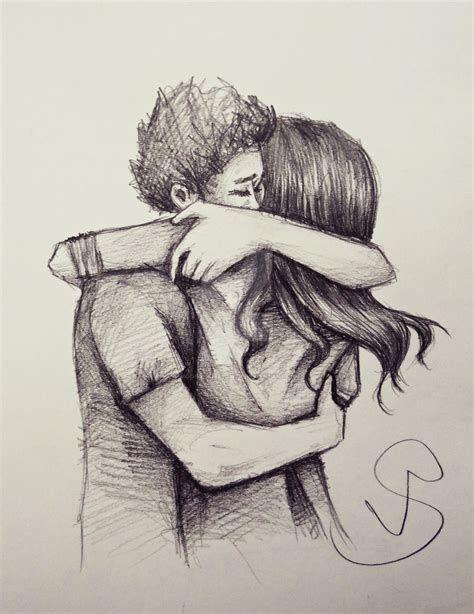 Couple Hugging Drawing at GetDrawings | Free download