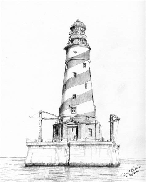 Lighthouse Pencil Drawing at PaintingValley.com | Explore collection of ...