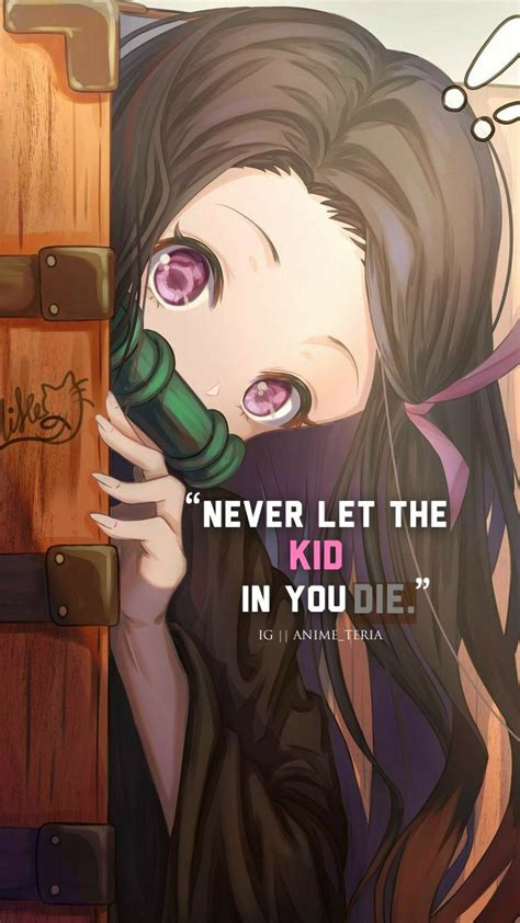 Nezuko 💗💕 | Anime quotes inspirational, Anime love quotes, Anime quotes