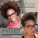 Short Tapered Cut for Natural Hair: Before and After