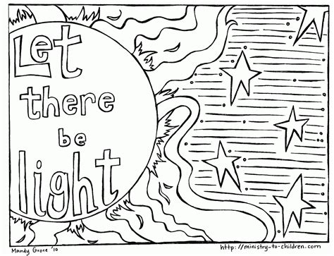 creation day 1 coloring page - Clip Art Library