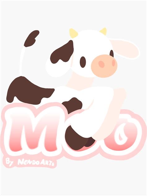 "Moo Logo" Sticker for Sale by NendoArts | Redbubble