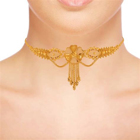 22K Gold Choker Necklace CK-178 – Rupashree Jewellers (RB)