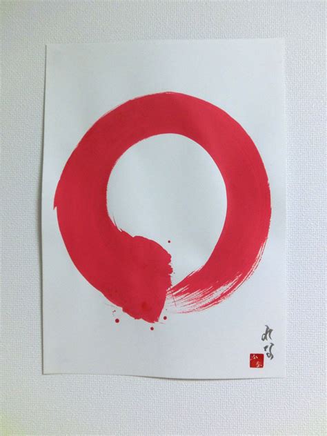 Enso Red Original Japanese Calligraphy Zen Circle Wall Art | Etsy India | Etsy wall art, Food ...