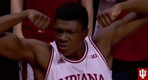 College Basketball Muscles GIF by Indiana Athletics - Find & Share on GIPHY