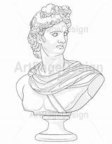 8 coloring Pages Bust Sculpture Head PDF JPG  Etsy sketch template