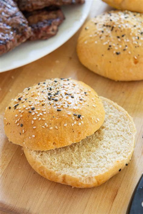 Whole Wheat Hamburger Buns (Homemade) - Fifteen Spatulas