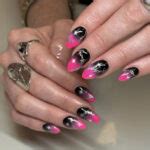 24 Glam Black and Pink Nails That Show Your Range | Darcy