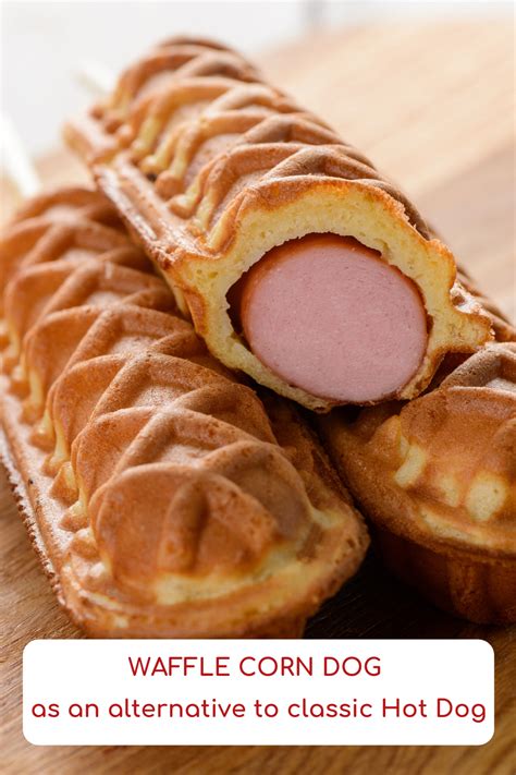 WAFFLE CORN DOG as an alternative to classic Hot Dog | Corn dogs, Waffle corn dog recipe, Food