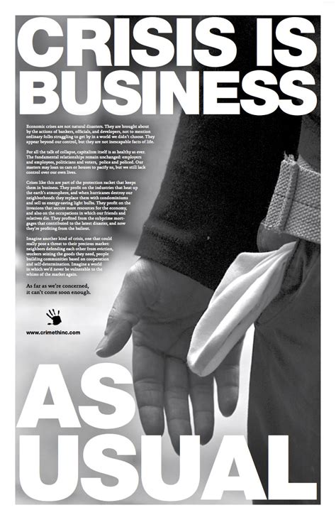 CrimethInc. : New Poster: Crisis is Business as Usual