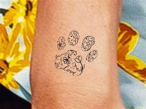 Dog Paw Print Tattoos