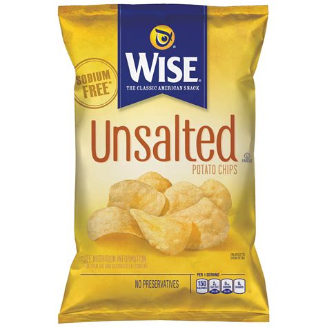 Wise Unsalted Potato Chips, 7 Oz. - Walmart.com