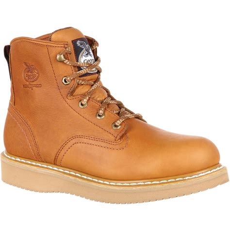 Georgia Boot - Men's Leather Work Boots with Wedge Sole - Style #G6152