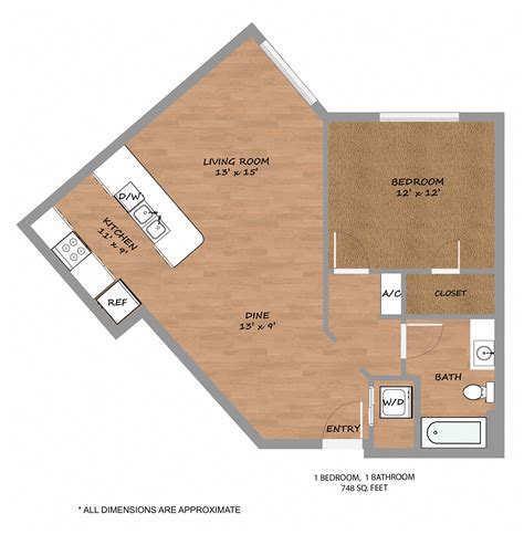 Floor Plans of Urban Square in Denton, TX