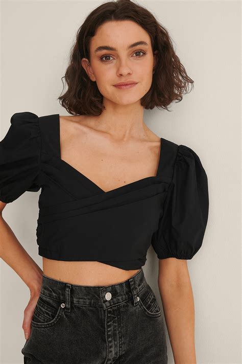 Organic Cotton Cropped Top Black | na-kdlounge.com