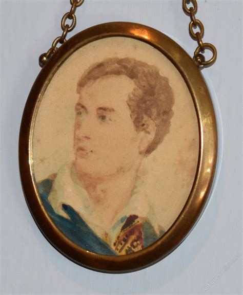 Antiques Atlas - Miniature Watercolour Portrait Of Lord Byron | Watercolor portraits, Antique ...