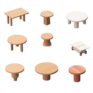 Set Of Furniture Coffee Table 3d Rendering Png File, Table, Furniture ...