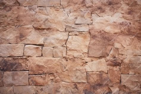 Premium AI Image | Brown stone wall texture background