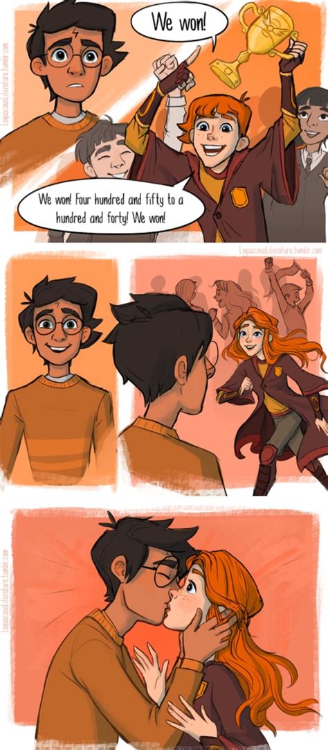 Harry and Ginny kiss part 1 | Harry and ginny, Harry potter comics ...