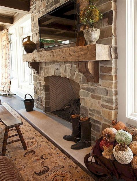 French Country Farmhouse Fireplace