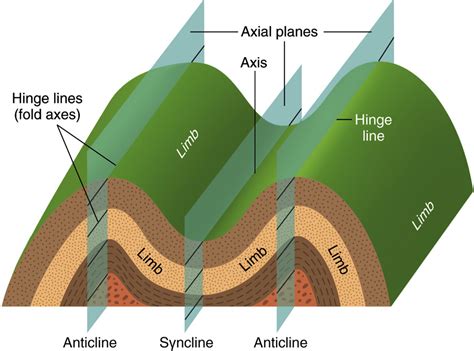 Non Plunging Anticline Diagram