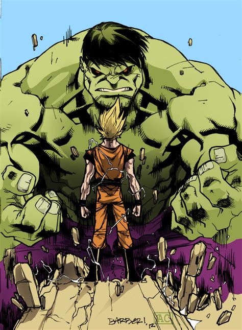 Goku Vs Hulk By Carlo Barberi by cyomAn on DeviantArt