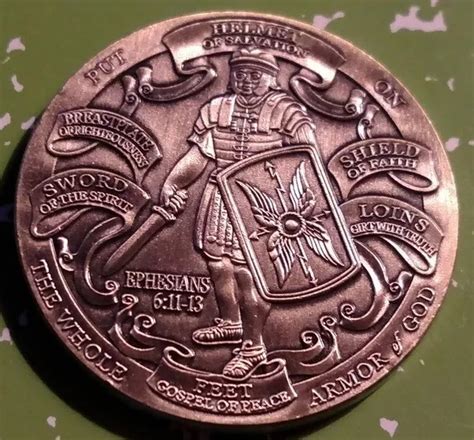 US ARMY - The Whole Armor Of God High Relief - Ephesians 6:10-12 Challenge Coin $19.99 - PicClick